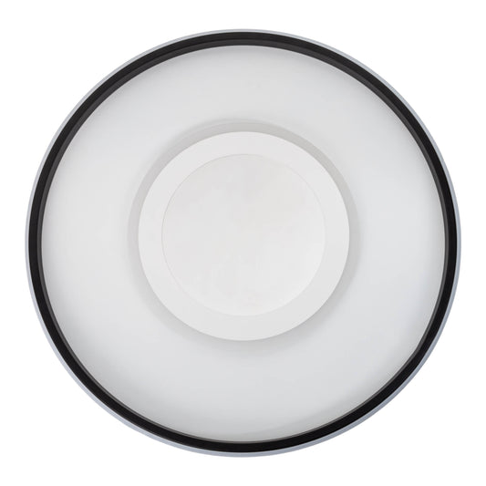 Deckenleuchten - LED / CCT Deckenleuchte 3D-Effekt "REDONA" Ø: 50cm, Deckenlampe im Modern Style, aus Metall und Kunststoff in schwarz, 6 cm hoch, Ø 50 cm, inkl. LED dimmbar CCT-Wechsler Nachtlichtfunktion Fernbedienung Inkl. Memoryfunktion