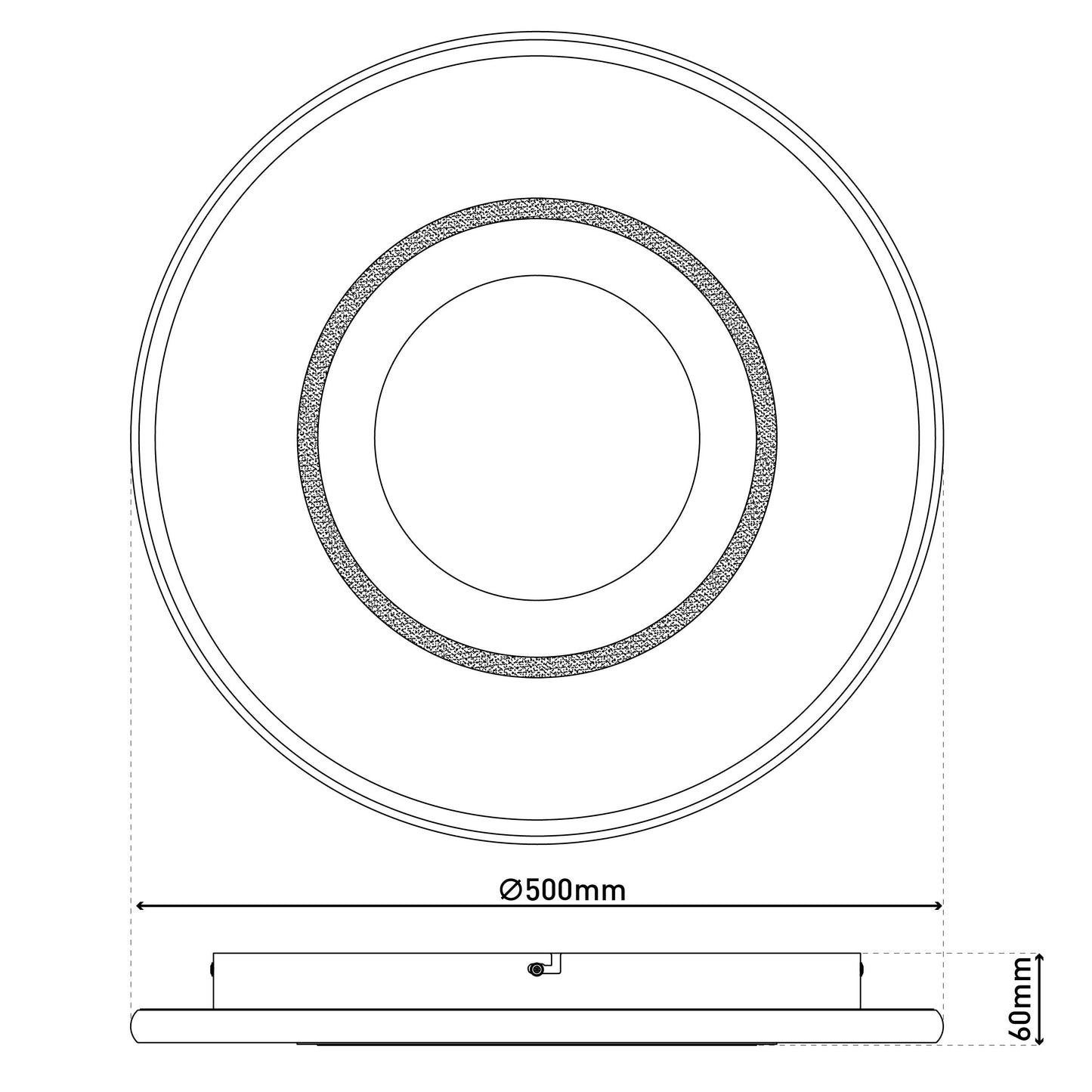 LED / CCT Deckenleuchte 3D-Effekt "REDONA" Ø: 50cm