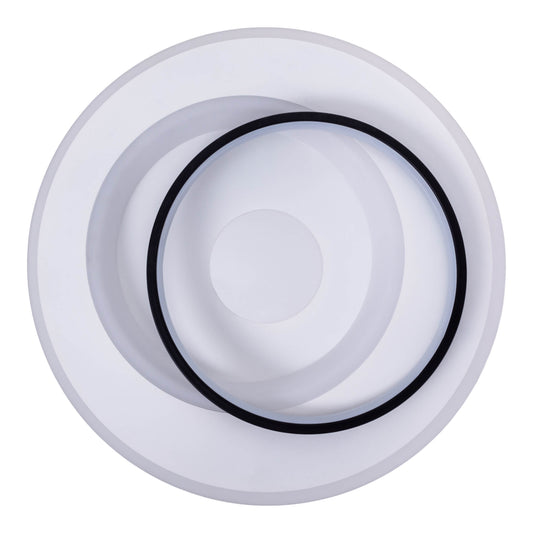 Deckenleuchten - LED / CCT Deckenleuchte "MALEA" 3D-Effekt Ø: 49cm, Deckenlampe im Modern Style, aus Metall und Kunststoff in schwarz, 8,5 cm hoch, Ø 49 cm, inkl. LED dimmbar CCT-Wechsler Nachtlichtfunktion Fernbedienung Inkl. Memoryfunktion