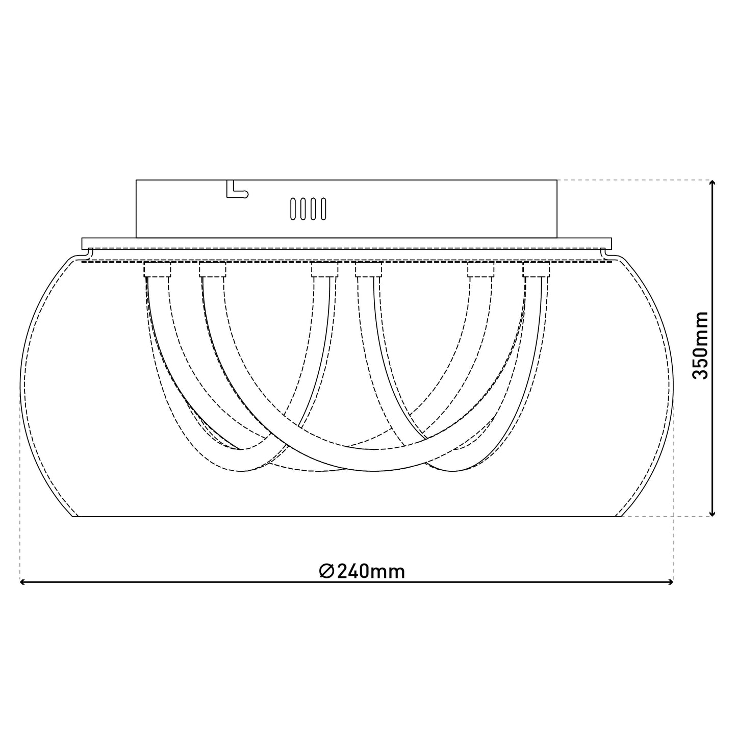 LED Deckenleuchte "MALOU" Ø: 45 cm
