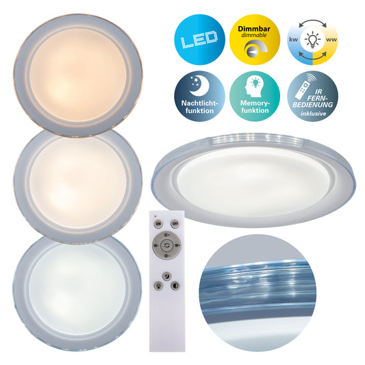 LED / CCT Deckenleuchte "CLAIRE" Ø: 50,5cm