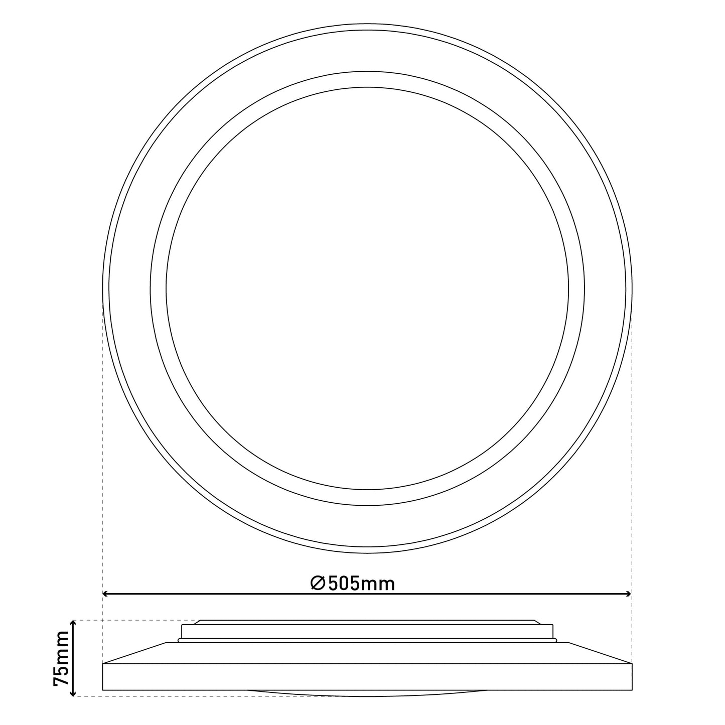 LED / CCT Deckenleuchte "CLAIRE" Ø: 50,5cm