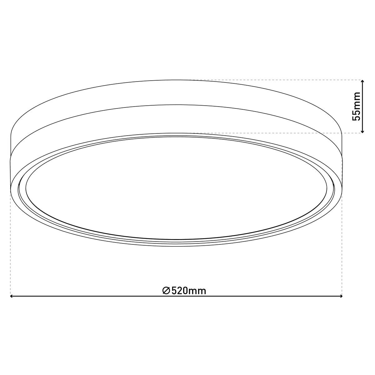 LED / CCT Deckenleuchte "LOLA" Ø: 50cm / weiß/braun