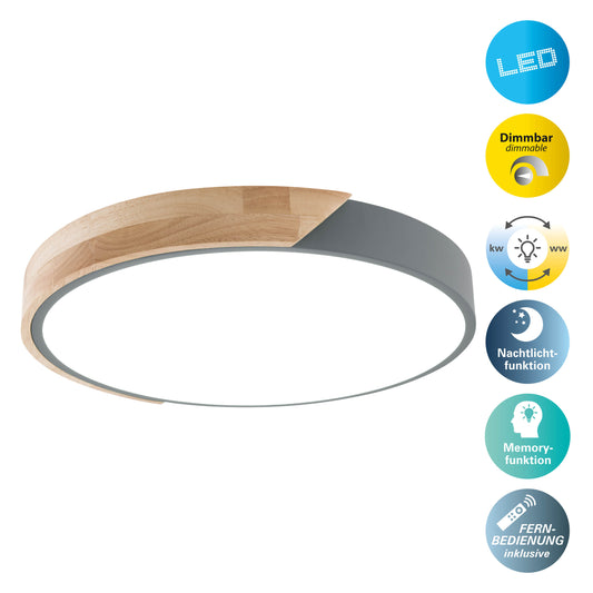 LED / CCT Deckenleuchte "BORNEO" L: 52cm