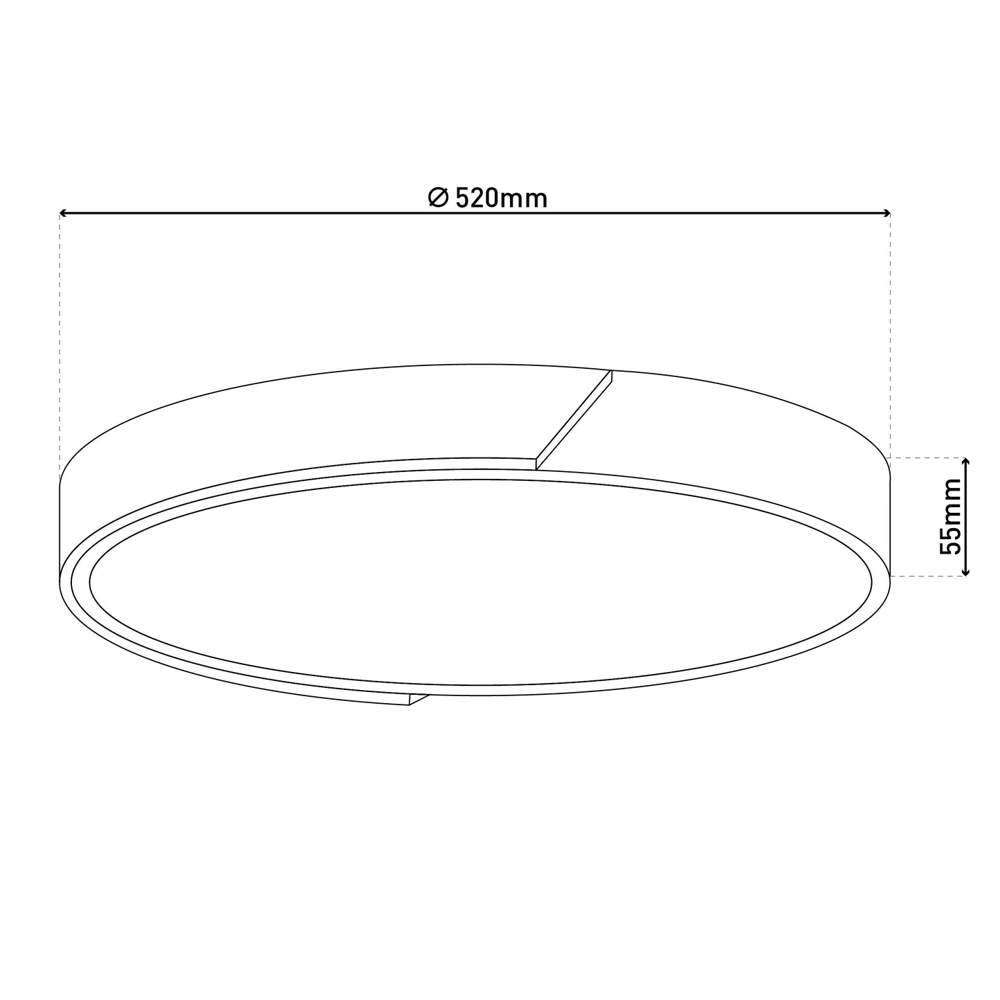 LED / CCT Deckenleuchte "BORNEO" L: 52cm