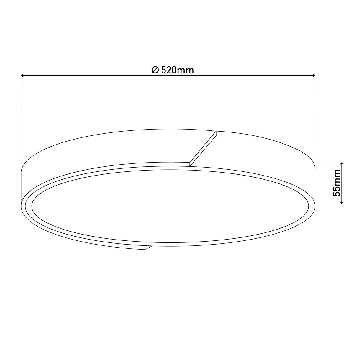 LED / CCT Deckenleuchte "BORNEO" L: 52cm