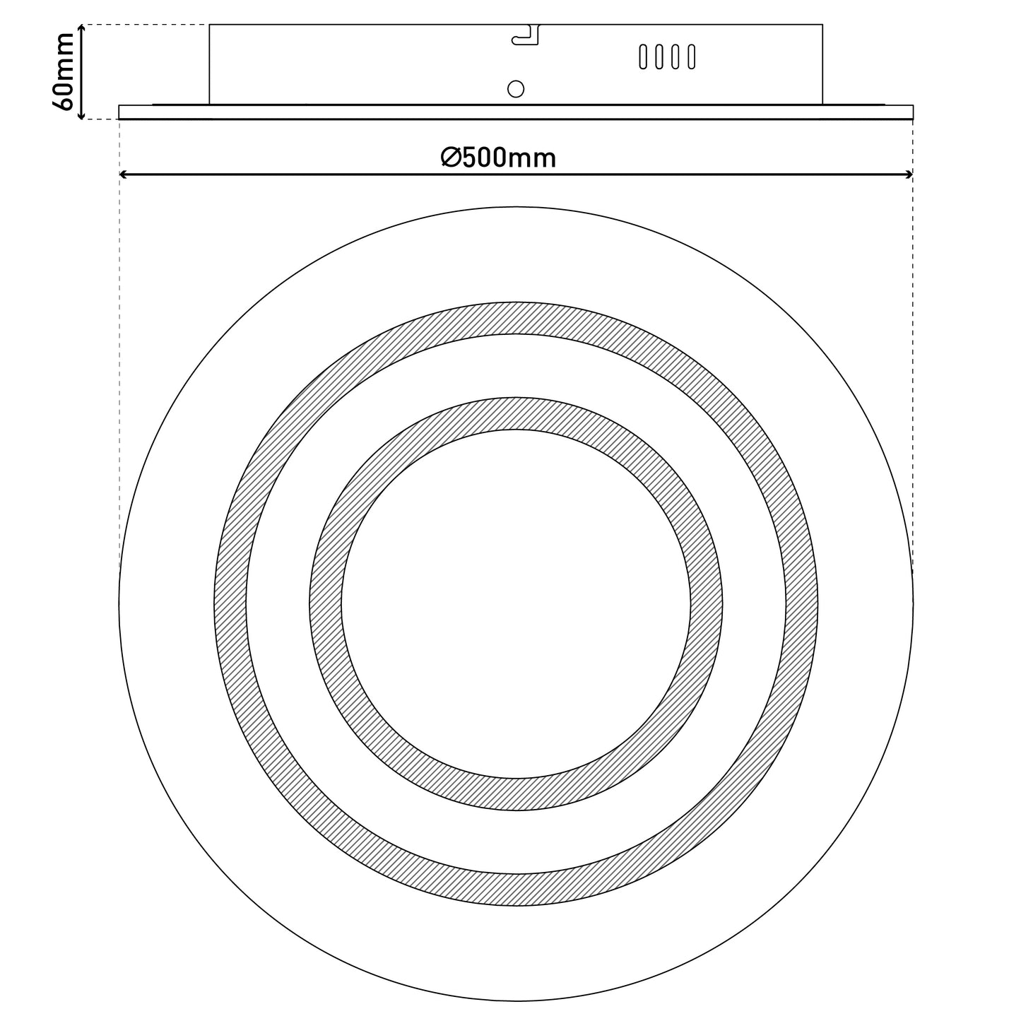 LED /CCT/RGB Deckenleuchte "MIREL" Ø: 50cm