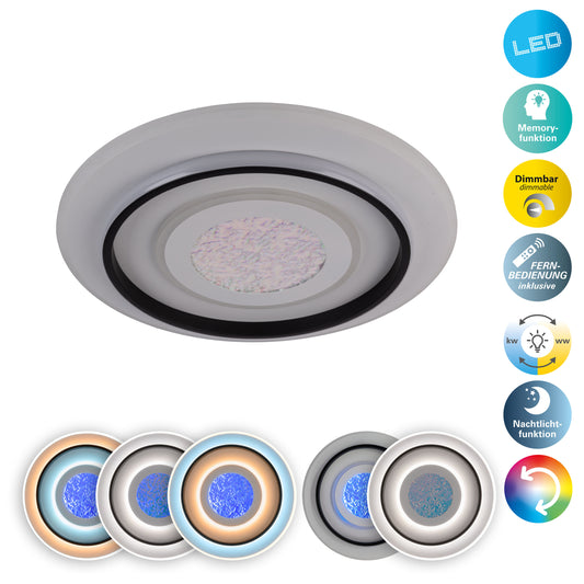 LED / RGB / CCT Deckenleuchte "STELIOS" Ø: 45cm