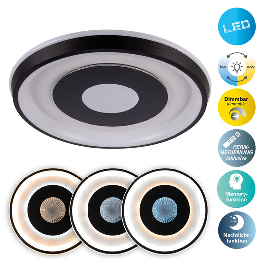 LED / CCT Deckenleuchte "EVA" Ø: 49cm