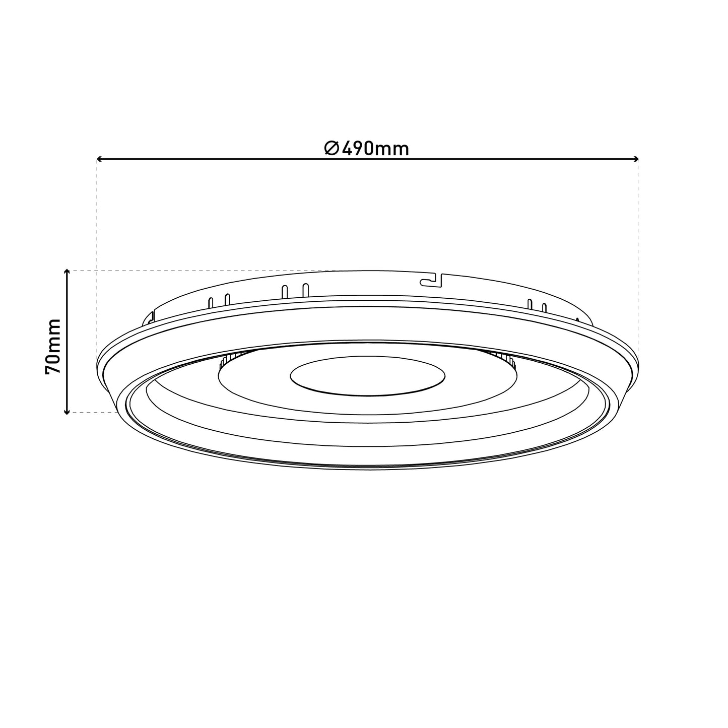 LED / CCT Deckenleuchte "EVA" Ø: 49cm