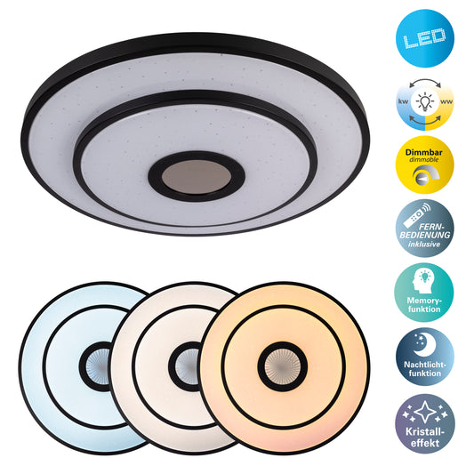 LED / CCT Deckenleuchte "GENUA" Ø: 49,5cm