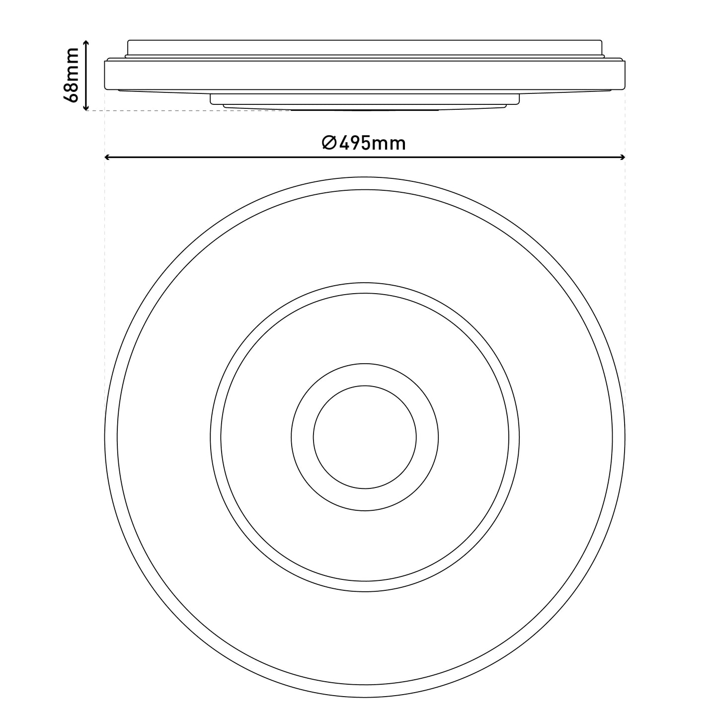 LED / CCT Deckenleuchte "GENUA" Ø: 49,5cm
