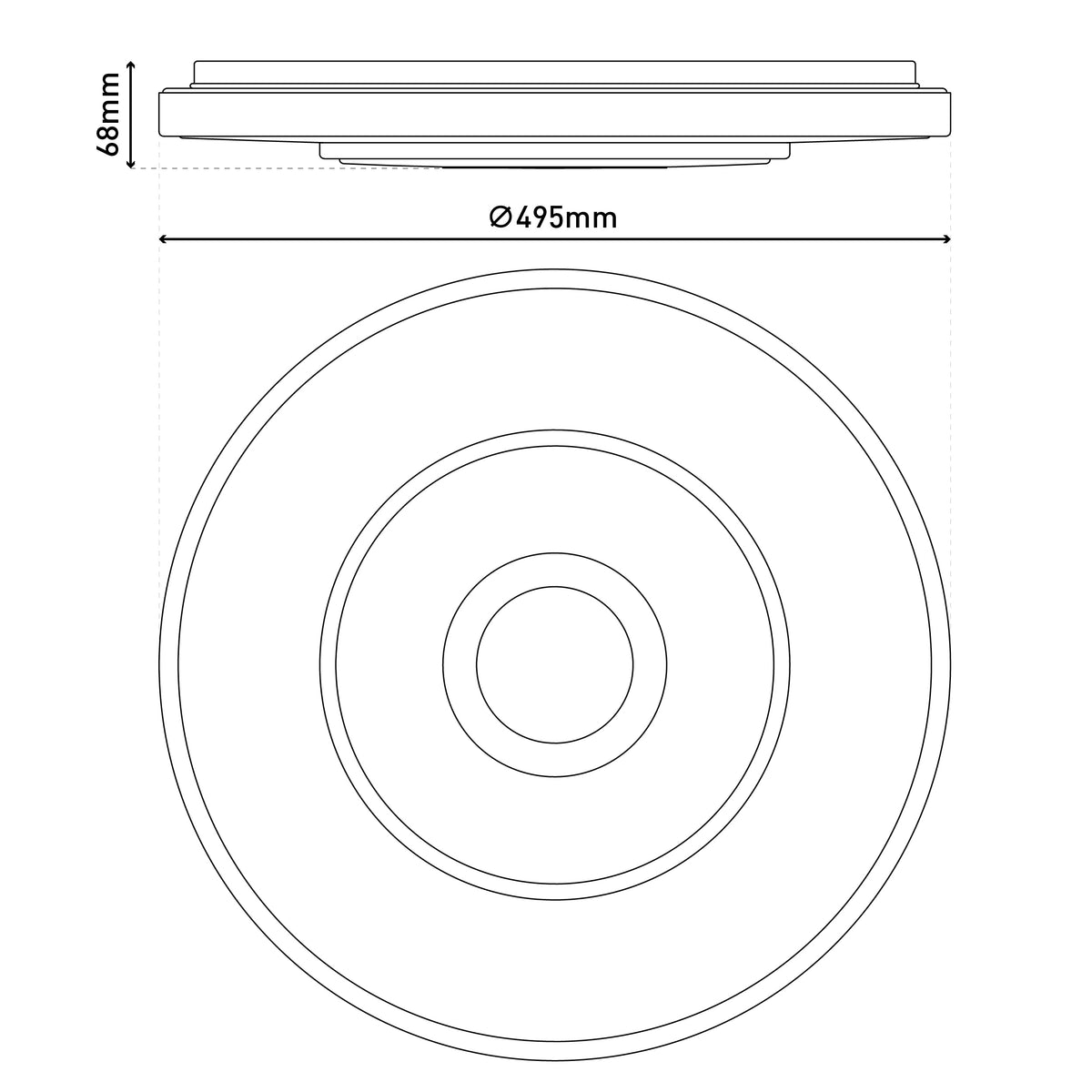 LED / CCT Deckenleuchte "GENUA" Ø: 49,5cm