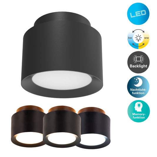LED / CCT Spot "TRIMES" Ø: 14cm schwarz