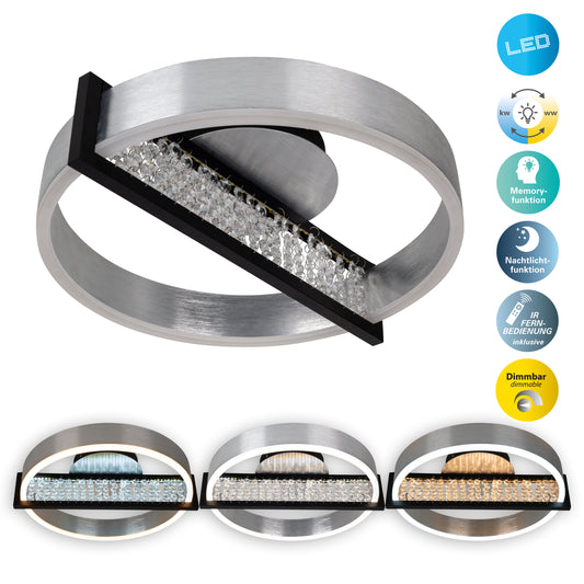 LED Deckenleuchte "YVARIS" Inkl. Nachtlichtfunktion L: 53,2cm