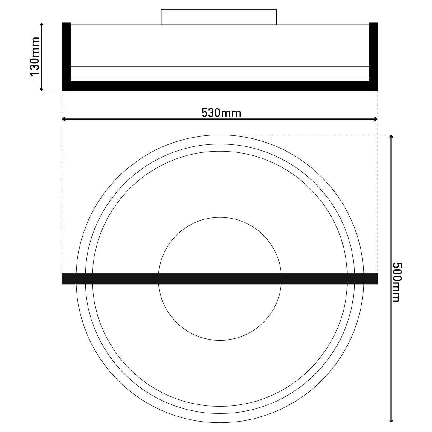 LED Deckenleuchte "YVARIS" Inkl. Nachtlichtfunktion L: 53,2cm