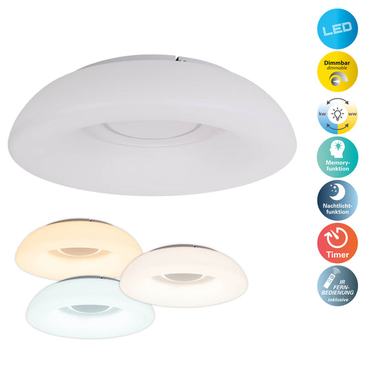 LED / CCT Deckenleuchte "KARIM" Ø: 48cm weiß