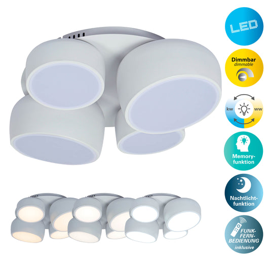 4er LED / CCT Deckenleuchte "ELIORA" L: 48cm