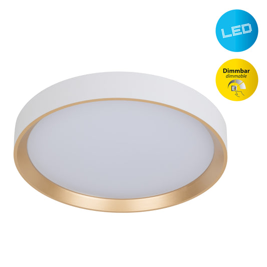 LED Deckenleuchte "RIO" Ø: 38,3cm weiß/gold