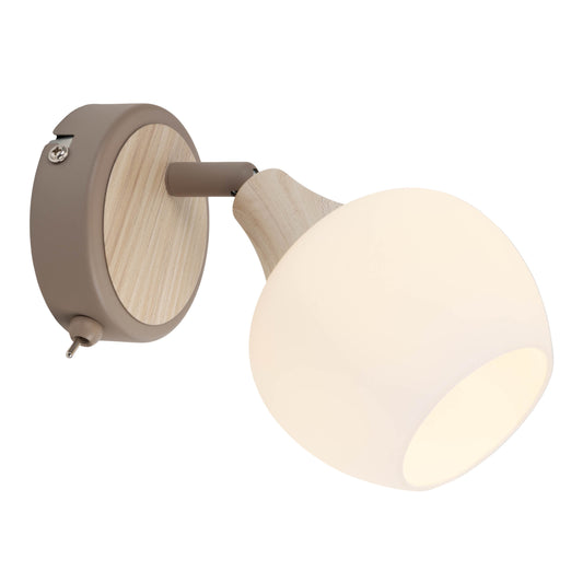 1er Spot-/Wandleuchte "MONACO" H: 18cm beige