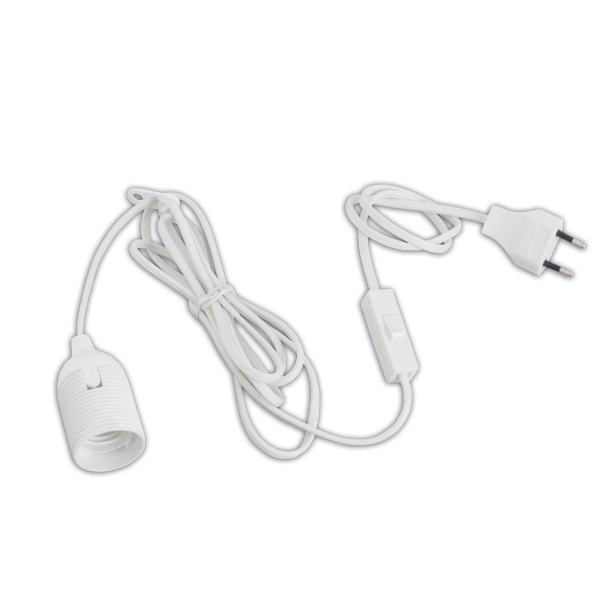 Pendel für Papierstern mit Stecker in weiß "PENDRA"