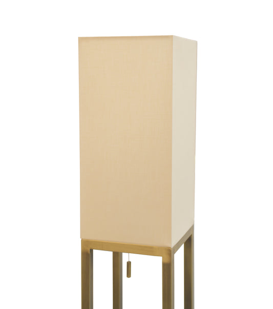 Stehleuchte - Stehleuchte h: 150cm beige "ALFA", Stehlampe im Klassik Stil, aus Metall, Kunststoff und Textilmaterial in beige, 150,5 cm hoch, Ø 19 cm, E27-Fassung Zugschalter