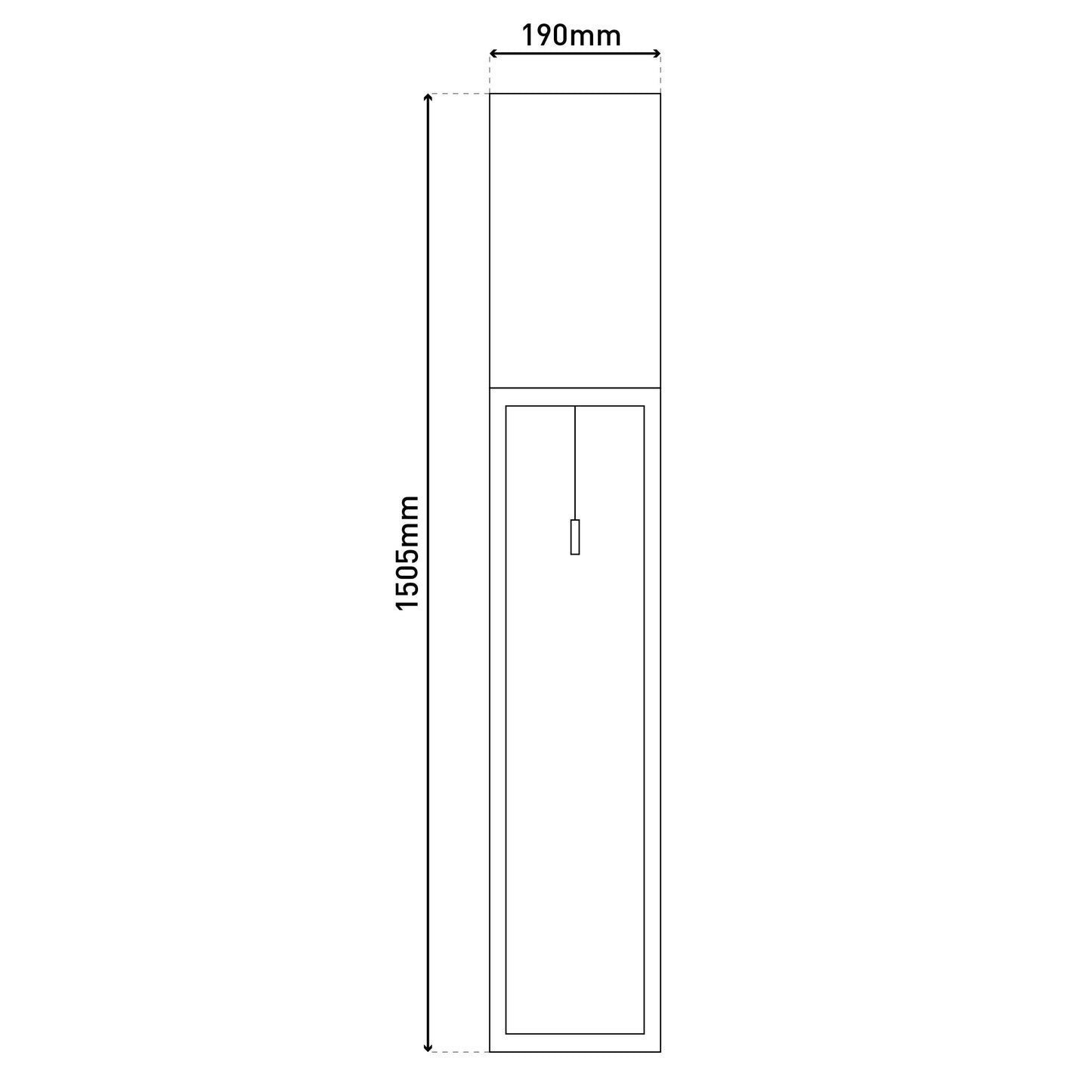 Stehleuchte "ALFA" H: 150cm schwarz
