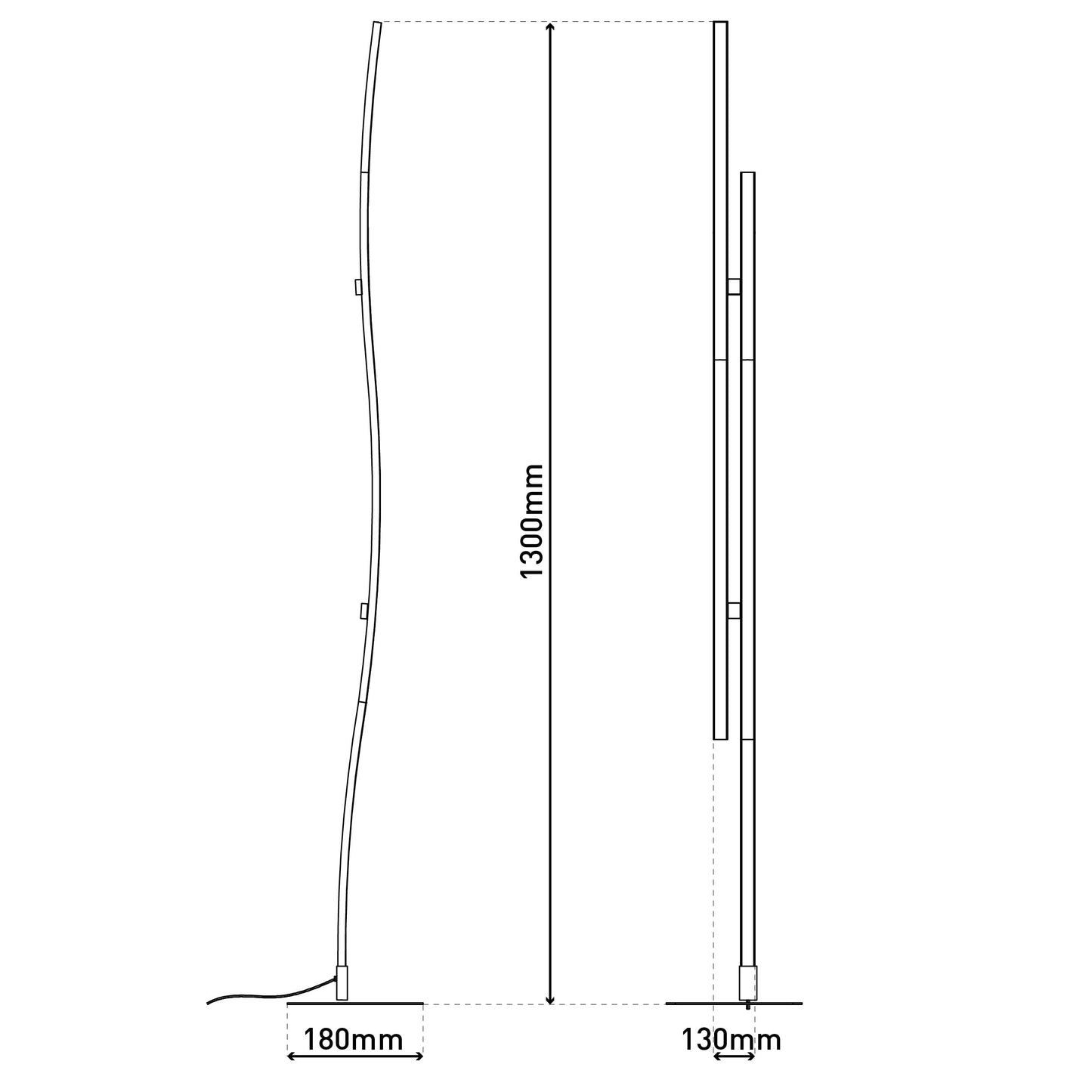 LED Stehleuchte "ONDA" H: 130cm