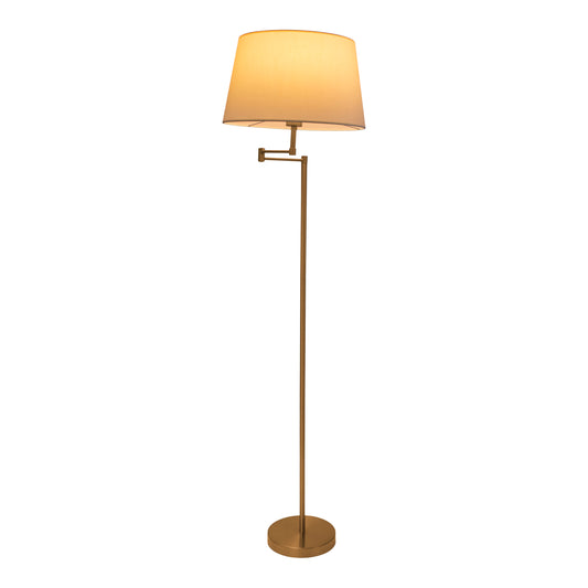 Stehleuchte "BOLOGNA" H:158cm beige/messing