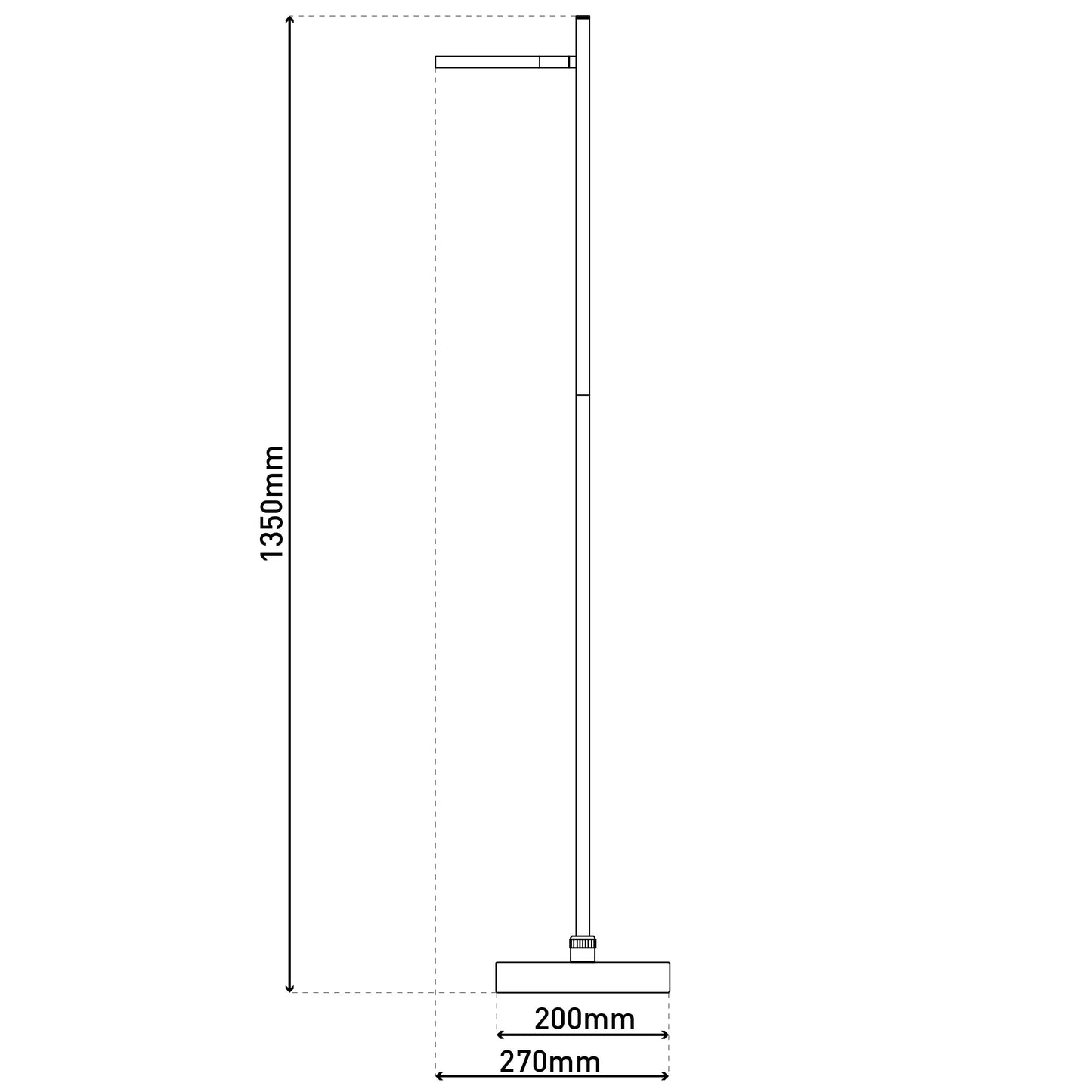 LED Akku-/ Stehleuchte "LUPA" H:135cm schwarz
