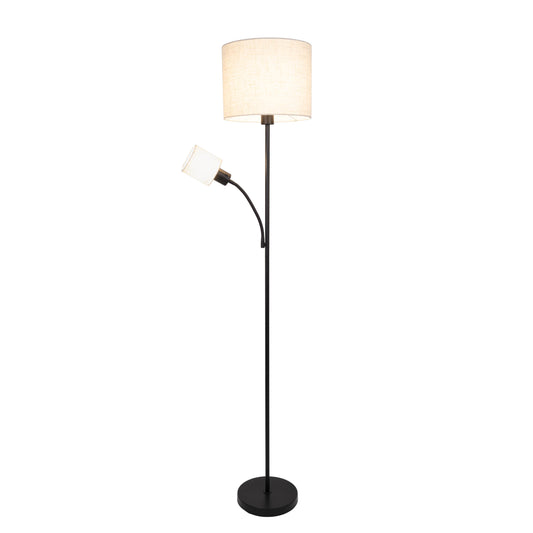 Stehleuchte "FILOMENA" H: 165cm schwarz/beige