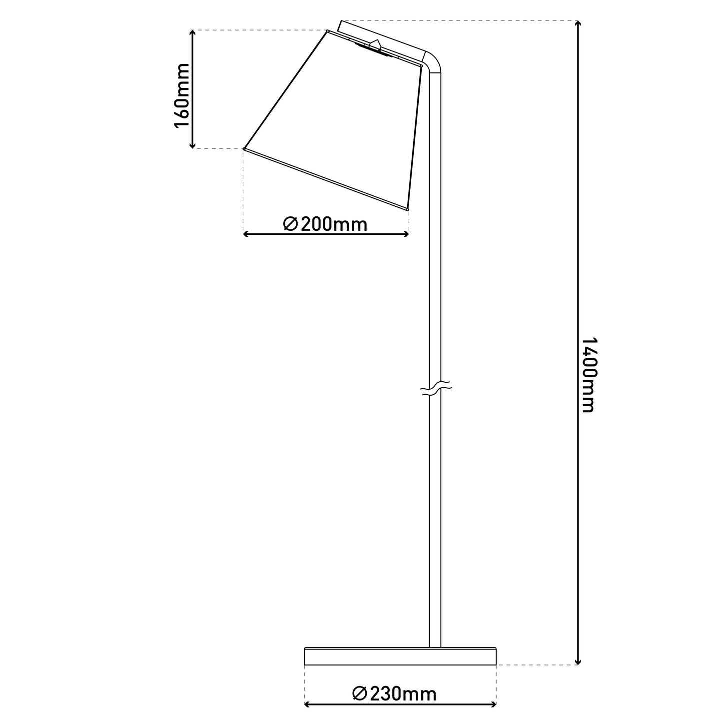 Stehleuchte "KORIE" h:140cm