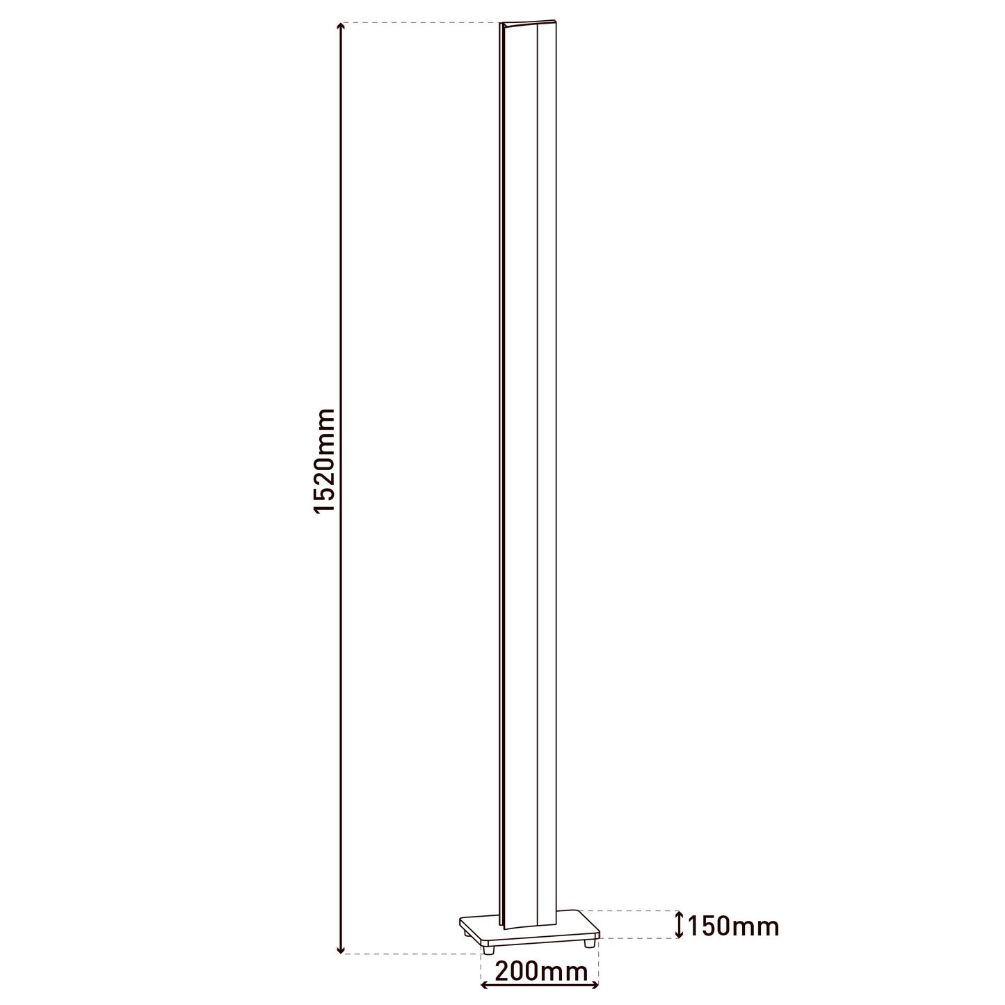 LED Stehleuchte "MADERA" h: 152cm natur