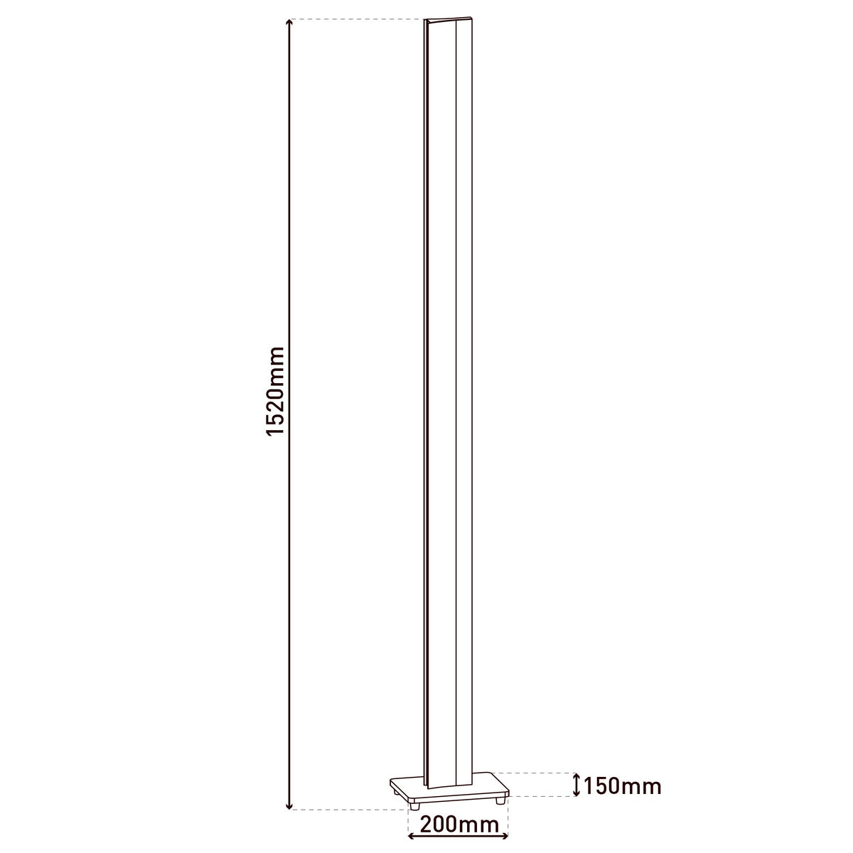 LED Stehleuchte "MADERA" h: 152cm natur