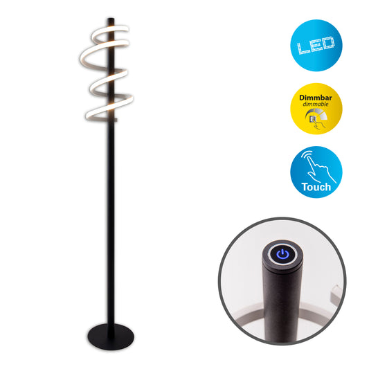 LED Stehleuchte "BELLEZA" H: 140cm schwarz