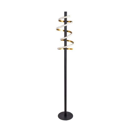 Stehleuchte - LED-Stehleuchte "BELLEZA" gold, Stehlampe im Design Style, aus Metall und Kunststoff in gold, 140 cm hoch, Ø 22 cm, inkl. LED dimmbar Berührungssensor