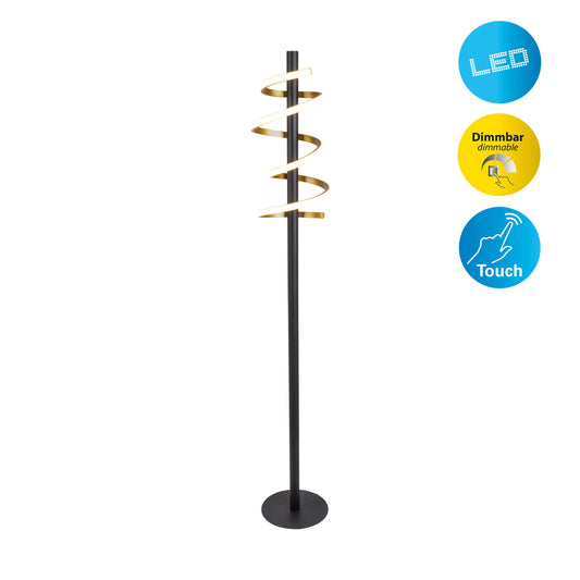 LED-Stehleuchte "BELLEZA" H: 140cm gold