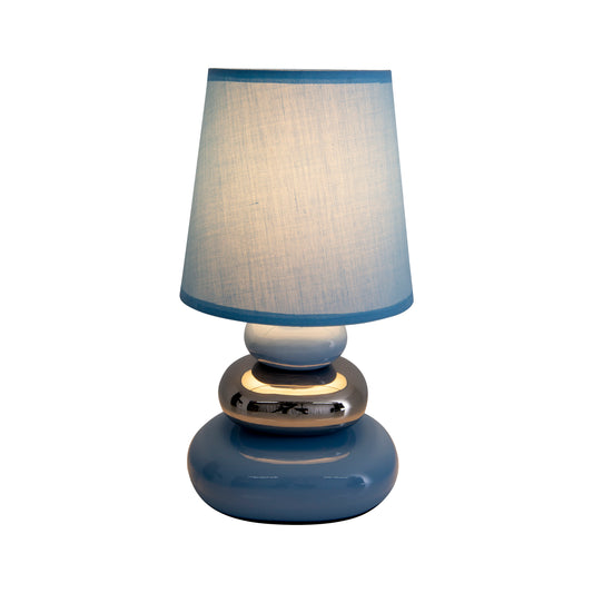 Keramik Tischleuchte "STONEY" H: 31cm blau