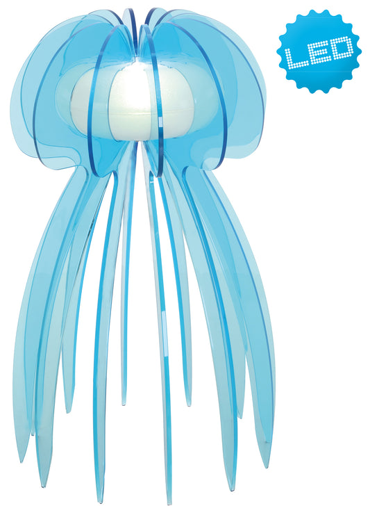 LED Tischleuchte "JELLYFISH" h:30cm türkis
