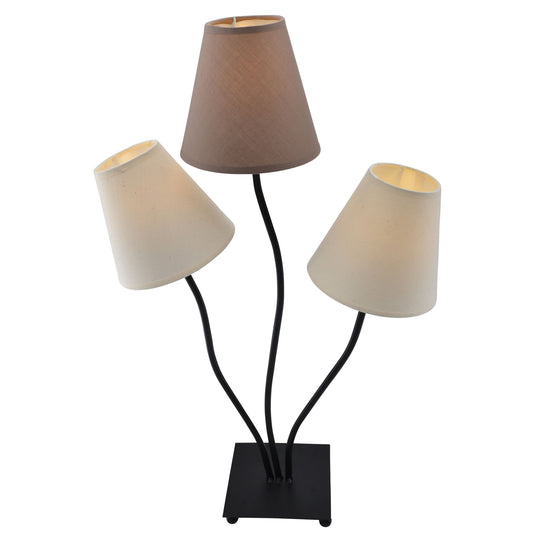 3er Tischleuchte "BOHO" H: 67cm beige