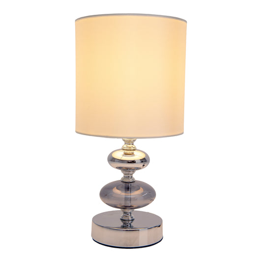 Stoff-/Tischleuchte "MALI" H: 28,5cm weiß