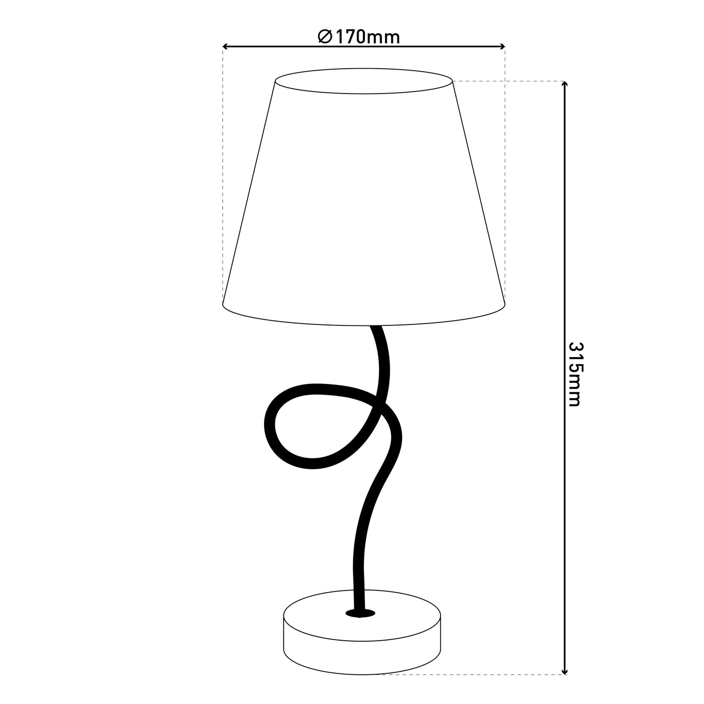 Tischleuchte "COLORI" H: 31,5cm türkis