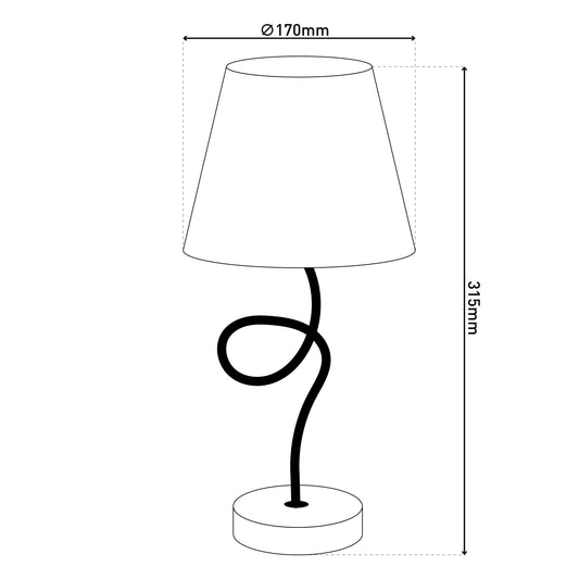 Tischleuchte "COLORI" H: 31,5cm türkis