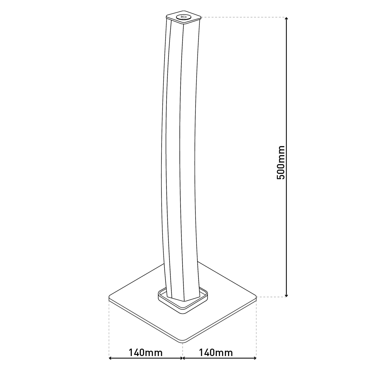 LED Tischleuchte "DUBAI" H: 50cm chrom
