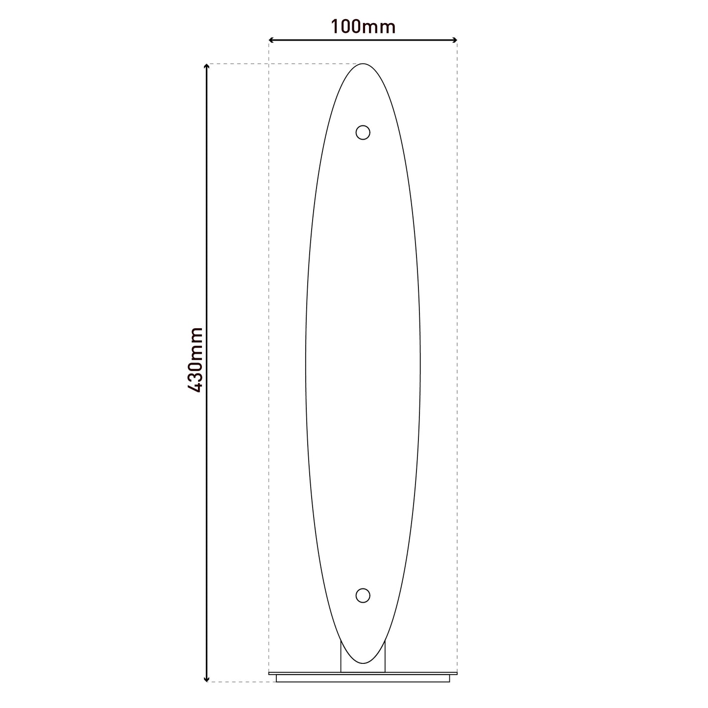 LED Tischleuchte "SURF" H:43cm