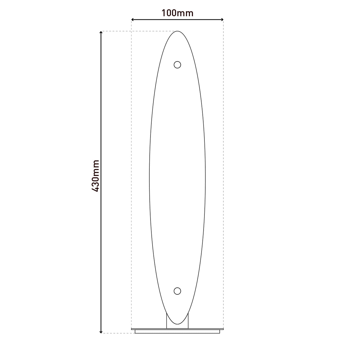 LED Tischleuchte "SURF" H:43cm