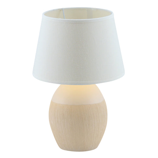 Keramik Tischleuchte "TALIA" H: 31cm weiß