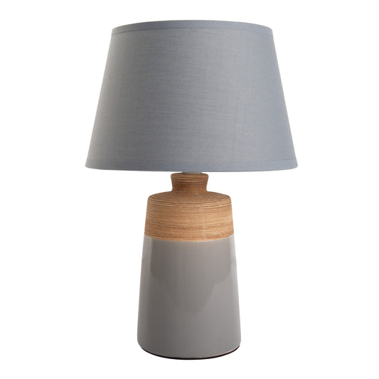 Keramik Tischleuchte "TALIA" H: 31cm grau