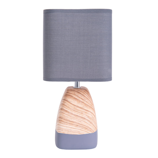 Keramik Tischleuchte "CREMONA" H: 31cm grau