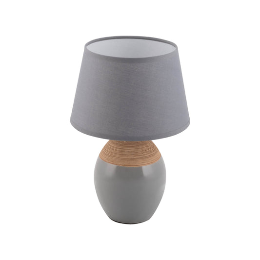 Keramik Tischleuchte "TALI" H: 28cm grau